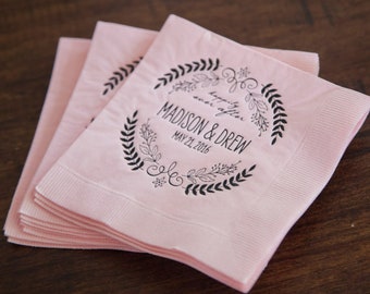 Custom Napkins, Cocktail Napkins, Wedding Napkins, Beverage Napkins, Paper Napkins, Personalized Napkins, Monogramed Napkins, Paper Napkins