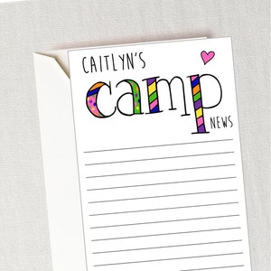 Camp Stationery for Summer Camp Stationary for Camp 20 Quantity Thank You Note Camping Party Kids Stationery Personalized Note Card for Camp