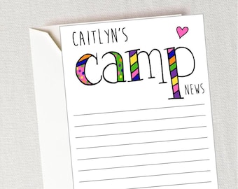 Camp Stationery for Summer Camp Stationary for Camp 20 Quantity Thank You Note Camping Party Kids Stationery Personalized Note Card for Camp