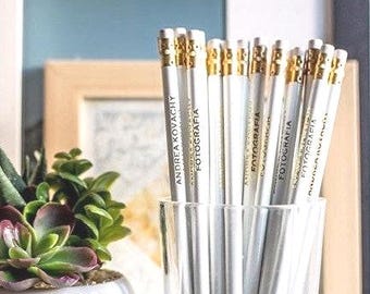 Custom Pencils Personalized Pencils Engraved Pencil Teacher Gift Gift Under 20 Back to School, Stocking Stuffer, Set of 12 pencils