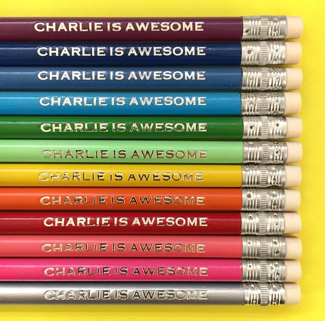 Personalized Pencils: Custom Engraved Gift Set of 12 - Etsy