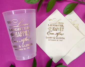 Custom Photo Plastic Party Cups: Personalized Wedding Favors