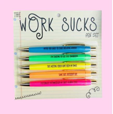Work Sucks Pen Set
