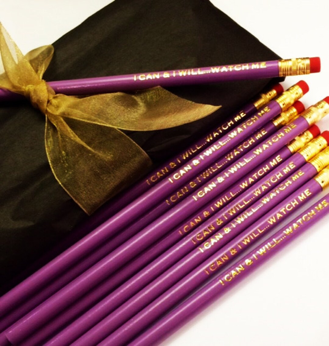 Custom Pencils, Custom Pencils, Set of 12, Personalized Pencils