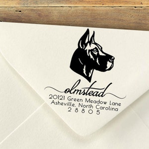Aangepaste hondenadresstempel: gepersonaliseerd, zelfinktend retouradres