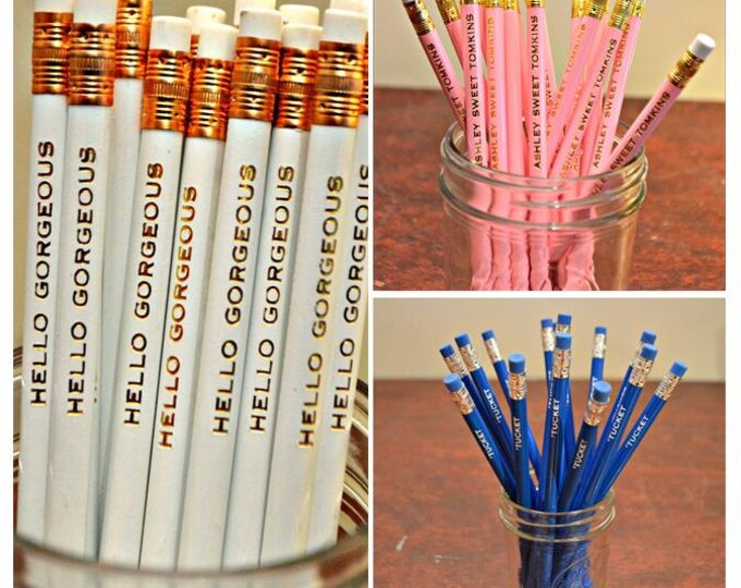 Engraved Pencils Custom Pencil Name Pencil Personalized Etsy