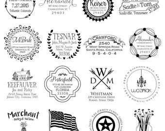 Aangepaste retouradresstempel Gepersonaliseerde rubberen stempel Huwelijkscadeau