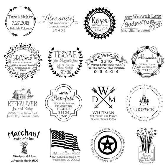 Custom Address Stamp - 20 Font Options - 3 Line Self-Inking Address Stamp -  Up to 3 Lines of Customized Text | Multiple Ink Color Options (Medium)