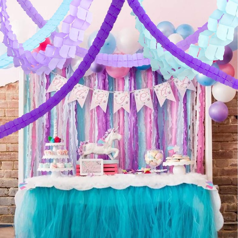 Paper Garland Happy Birthday Bunting Banner Streamer Etsy