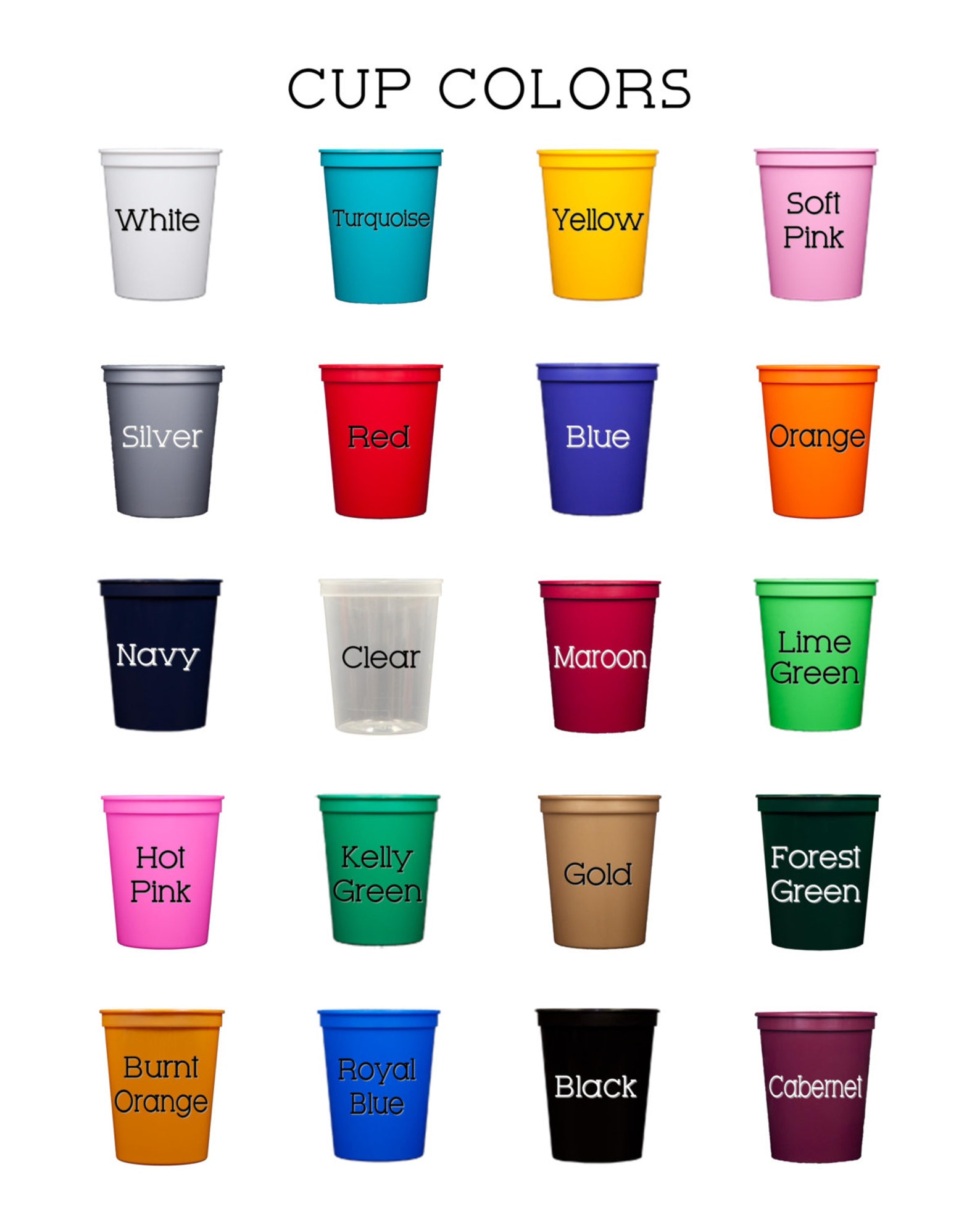 Custom Stadium Cups 16oz Plastic Cups Personalized Cup Etsy