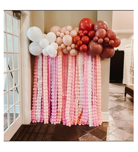 Guirlande Fanion Or Rose Et Champagne - 52 Drapeaux - Décoration Fête Anniversaire, Mariage, Jardin