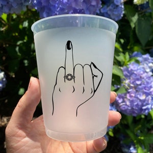 Bachelorette Party Cups, Ring finger cups, Bachelorette Party Cups, Bridal Party Set of 10 Reusable Party Cups, Hens Night Cups, Party Cups