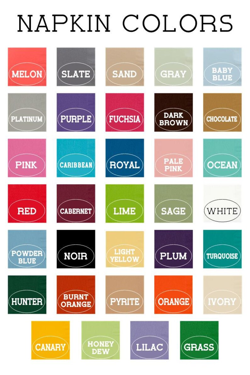 Custom Napkins Cocktail Napkins Wedding Napkins Beverage Etsy