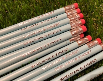 Custom Pencils Set of 12, Personalized Pencils make Great Teacher Gifts, Engraved Pencil are also great Christmas Gifts & Stocking Stuffers