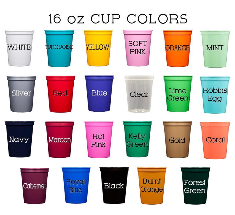 Custom Stadium Cups Wedding Cups Stadium Cups Wedding Etsy