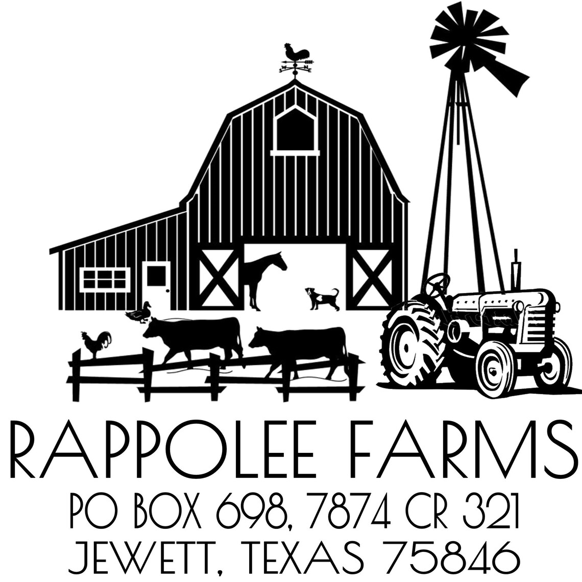 Custom Self Inking Rubber Stamp Farm Return Address Stamp Etsy