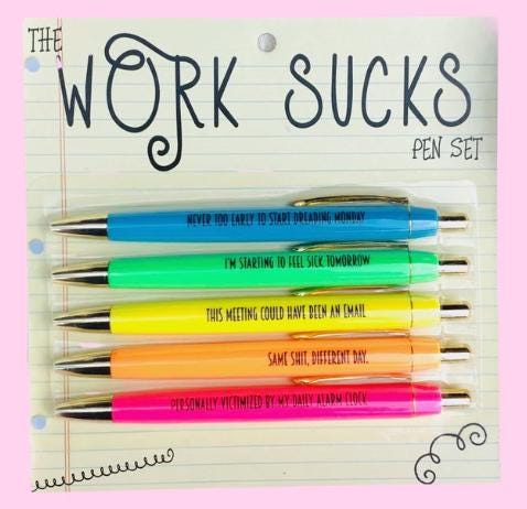 Work Sucks Pen Set