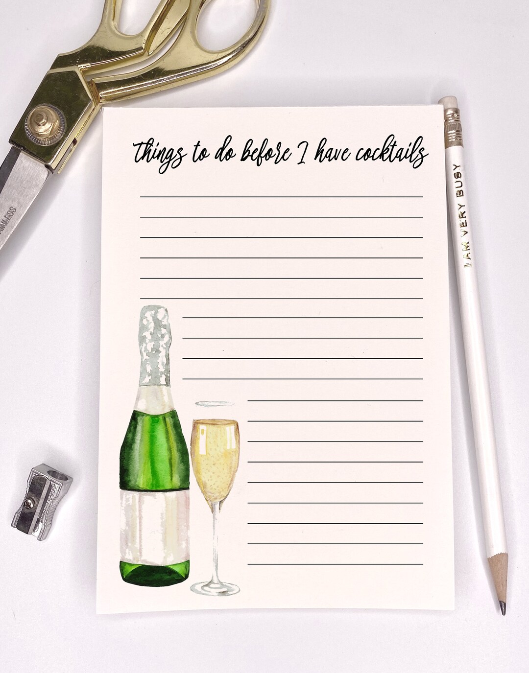 Personalized Script Notepad: Elegant Calligraphy Memo Pad - Etsy