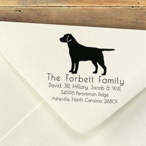 Aangepaste stempel, labrador, stempel van elk ras, zelfinktende rubberen stempel, gepersonaliseerde stempel, stempel retouradres, huwelijkscadeau, douchecadeau