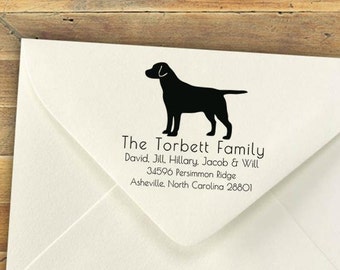 Custom Stamp, Labrador, Any Breed Dog Stamp, Self-Inking Rubber Stamp, Personalized Stamp, Return Address Stamp, Wedding Gift, Shower Gift