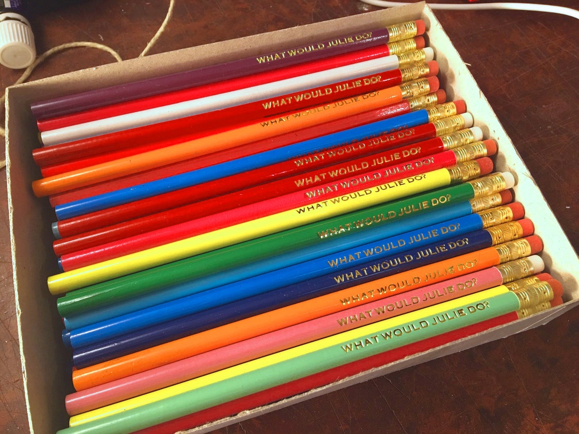 Pencils Custom Name Pencils Wedding Favor Teacher Gift Etsy