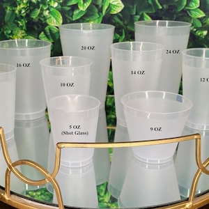 Personalized Cups, Shatterproof, Monogrammed, Custom, Frosted, Frost Flex, Cocktail Cups, Wine Cups, Party Cup, Wedding Cups, Shower Cups