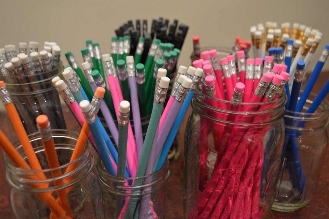 Custom Pencils Set of 15 Personalized Pencils Engraved Etsy