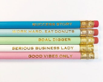 Personalized Pencils, Engraved Pencils, Custom Pencils Set, School Supplies, Stocking Stuffer, set of 12, Back to school, Teacher Gift