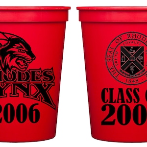 Class Reunion Cups, Reusable Plastic Cups, Custom High School Reunion Cups, Personalized Cups, School Spirit Cups, Custom Printed Party Cups