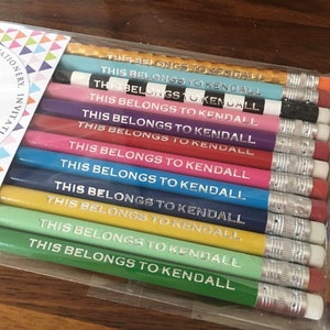 Custom Pencils, Personalized Pencils, Engraved Pencil, Teacher Gift, Gift Under 20, Christmas Gift, Stocking Stuffer, Set of 12 pencils