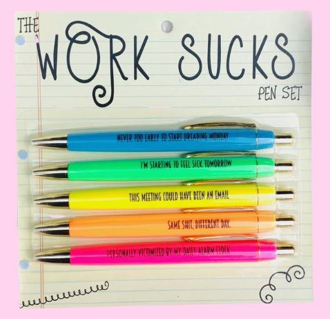 Work Sucks Pen Set