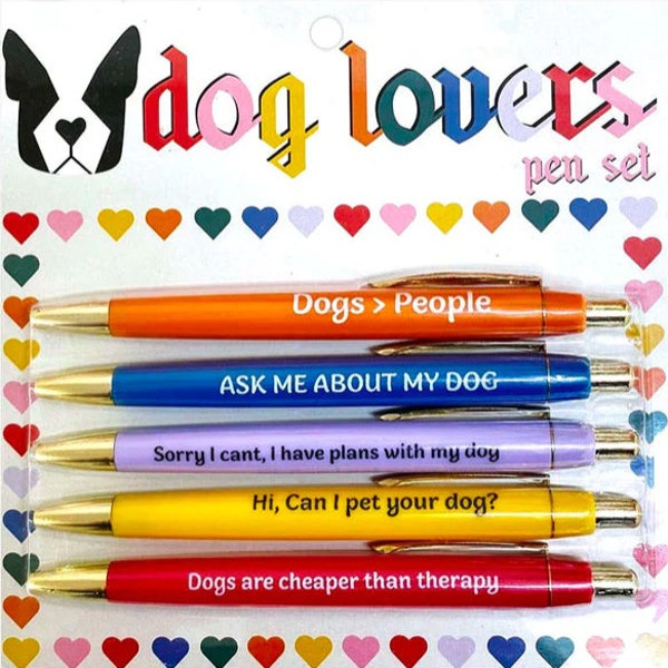 Ensemble de stylos Dog Lovers