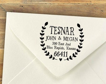 Custom Address Stamp, Stamp, Self Ink Return Address Stamp, Personalized Address Stamp, Self Ink Custom Address Stamp Modern Calligraphy