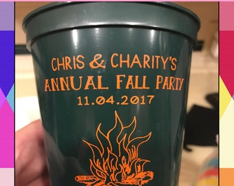 Personalized Wedding Favor Cups: Custom Stadium Cups Monogrammed Plastic