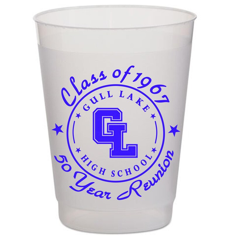 Class Reunion Cups Reusable Plastic Cups Custom High School Etsy