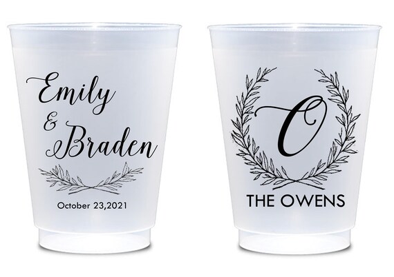 Custom Wedding Frosted Cups (370) –