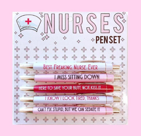 10 Pcs Funny Nurses Pen Set Nursing Appreciation Gifts Bulk Polymer Clay  Ballpoint Pens Medical Themed Pens Complaining Quotes Novelty Pens Office