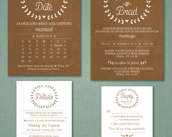 Baggage Tag RSVP 3.5x5 Hotel Wedding Vintage Wedding Invitation Set Info Card 4x6 Printable Invitation 5x7 Rustic Invitation
