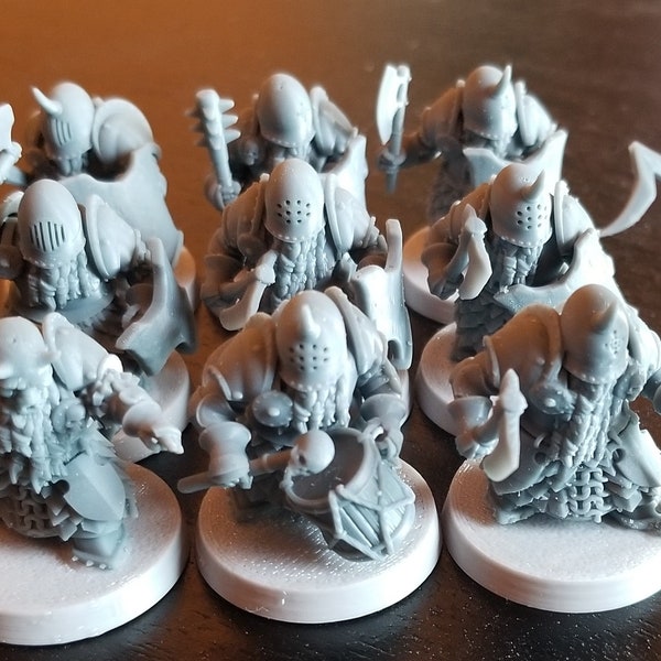 Evil Dwarf Inferno Guards 9X includes Command STLs