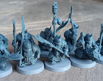 Evil Dwarf Inferno Guard Great Axes 9X includes Command STLs ONLY