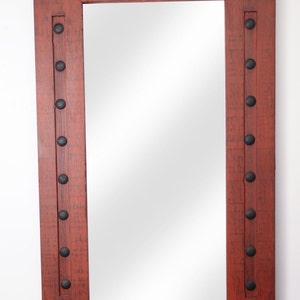 Bears Wild Rustic Mirror-20x34 inches-Wood-Mexican-Rustic-Lodge-Cabin-Woods-Clavos-Primitive-Black Bear-Mountain
