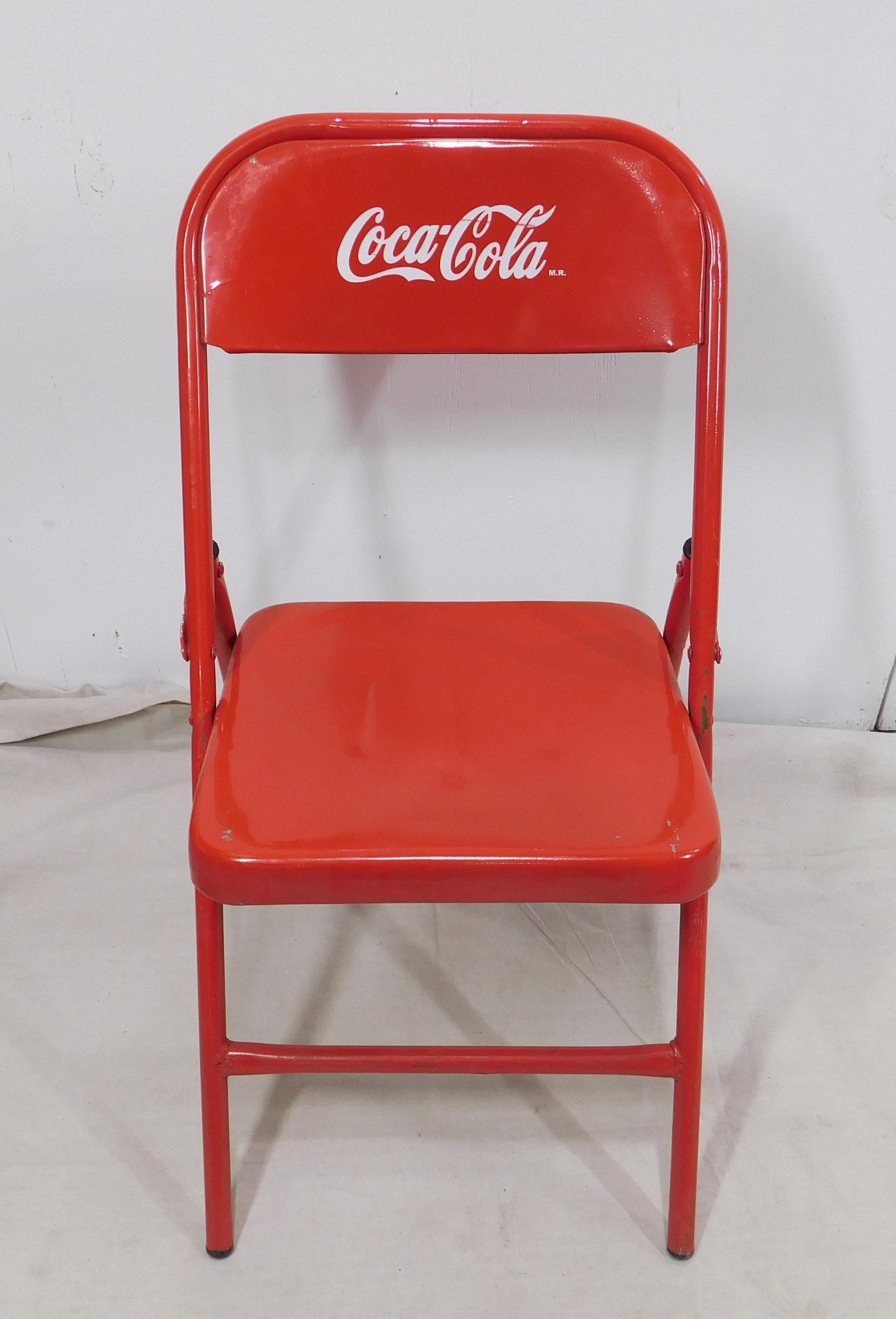 Set of 4 Coca Cola Metal Foldable Chairs-mexican-restaurant-bar