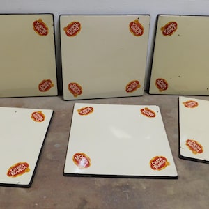 Carta Blanca Metal Table Porcelain Tops-Mexican-Restaurant- Bar-30x30-Beer-Man Cave-Patio Furniture-Vintage-Single