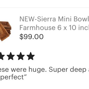 Sierra™ Dough Bowl-Farmhouse 6 x 10 inch Rectangular Dough Bowl-Wood-6 x 10 inches-Farmhouse Rectangular Sierra™ Bowl-Waxed image 7