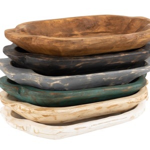 Cocol Dough Bowl w/ Handles-Batea-Primitive-Trencher-Dough Board-10-12Wx19-20Lx3D inches-Deep-Assorted Colors
