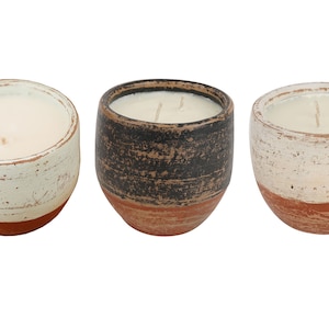 Santa Fe Jar Candle Vessel™-Trio Pack-Candle Pour-Clay-4.5 x 4.5 inches-Exclusive Design-Santa Fe Jar™-Two Tone-Trio Pack-9 PCS