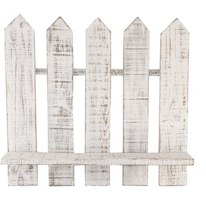 Farmhouse Picket Fence Shelf-Wall-Primitive-Rustic-20x21-Wooden Wall Decor-Farmhouse Kitchen-Gorgeous-NEW