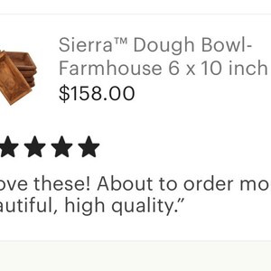 Sierra™ Dough Bowl-Farmhouse 6 x 10 inch Rectangular Dough Bowl-Wood-6 x 10 inches-Farmhouse Rectangular Sierra™ Bowl-Waxed image 10