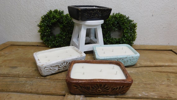 Boho™ Quad Pack- Candle Vessel-Handmade-Candle Pour-Clay-6 x 9 x 2.5 inches-Exclusive Original Design-Boho™-Quad Pack-8 PCS