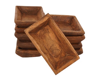 Sierra™ Dough Bowl-Farmhouse 6 x 10 inch Rectangular Dough Bowl-Wood-6 x 10 inches-Farmhouse Rectangular Sierra™ Bowl-Waxed